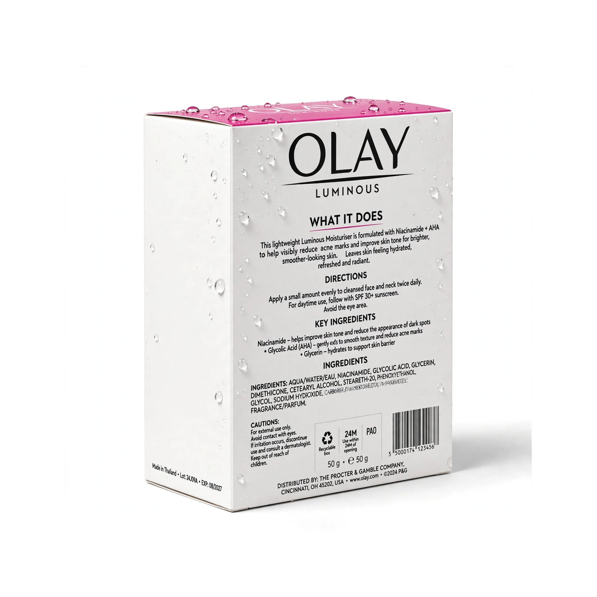 Olay Luminous Niacinamide + Aha Moisturiser 50G