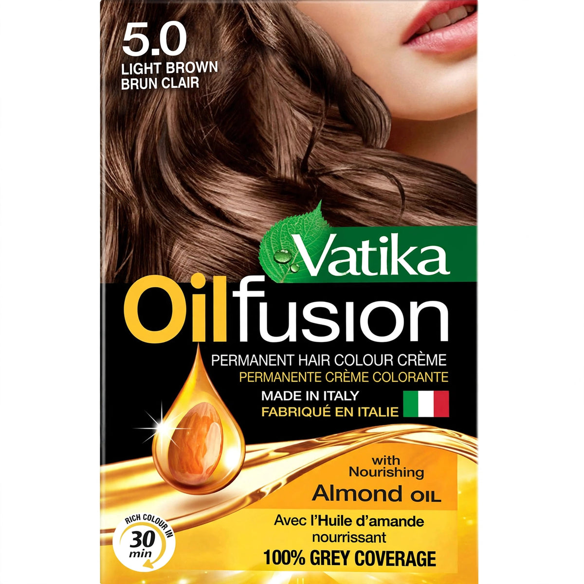 Vatika oilfusion 5.0 light brown burn clair
