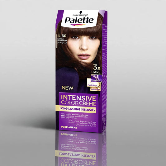 palette intensive colour cream lustrous middle brown 4-60