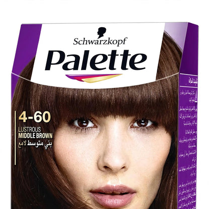 palette intensive colour cream lustrous middle brown 4-60