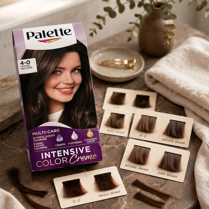 palette intensive colour cream middle brown 4-0