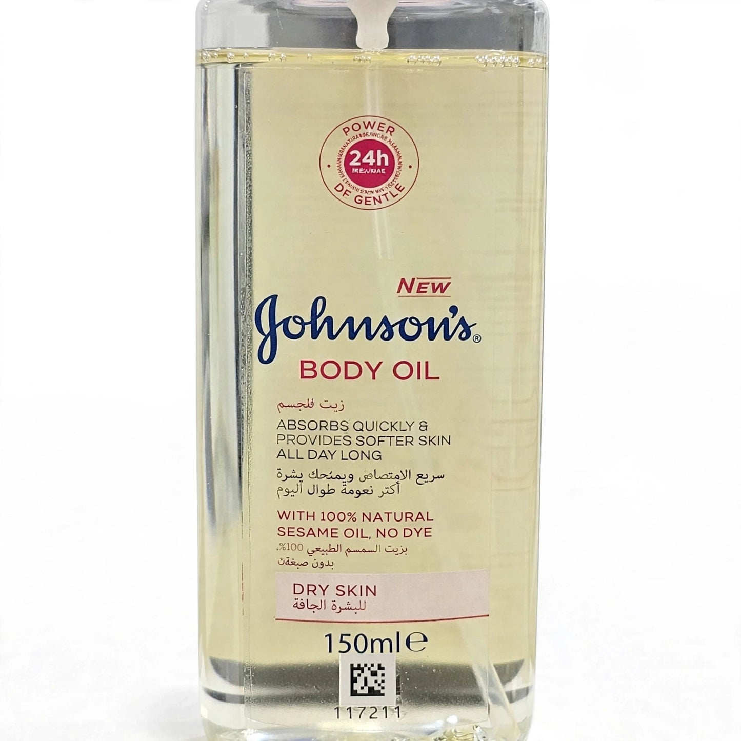 Johnsons body oil sesame oil dry skin 150 ml